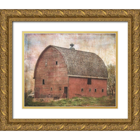 Some Place in Time Gold Ornate Wood Framed Art Print with Double Matting by Murdock, Ramona