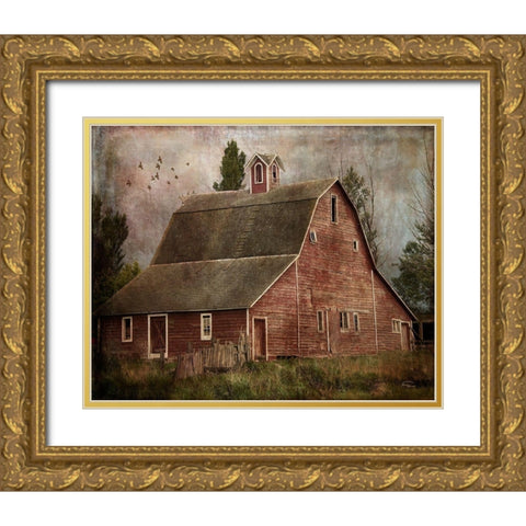 Yesterday II Gold Ornate Wood Framed Art Print with Double Matting by Murdock, Ramona