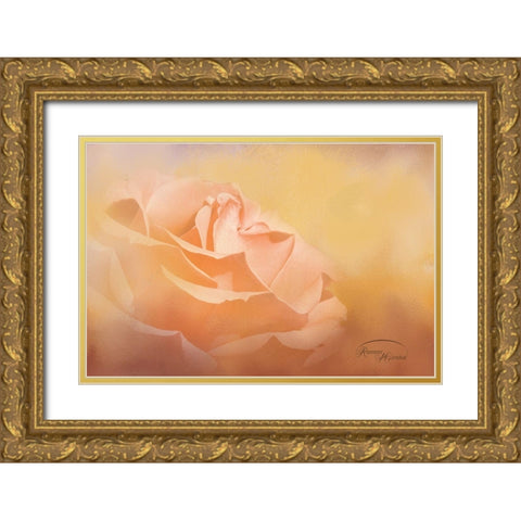 Flowers in Heaven Gold Ornate Wood Framed Art Print with Double Matting by Murdock, Ramona