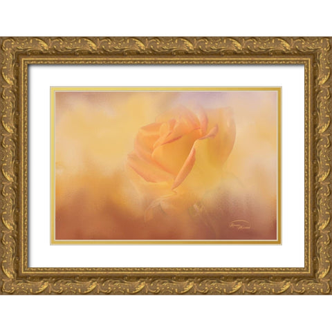 Reaching for Light Gold Ornate Wood Framed Art Print with Double Matting by Murdock, Ramona