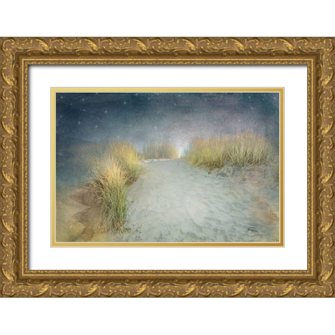 Starlight Beach Gold Ornate Wood Framed Art Print with Double Matting by Murdock, Ramona