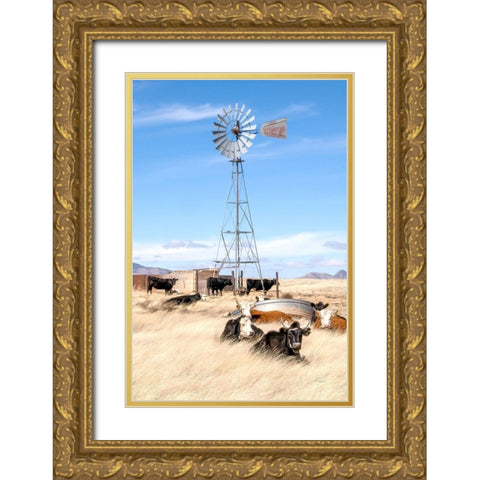 On a Lazy Afternoon Gold Ornate Wood Framed Art Print with Double Matting by Murdock, Ramona