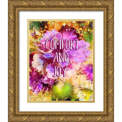 Comfort and Joy Gold Ornate Wood Framed Art Print with Double Matting by Murdock, Ramona