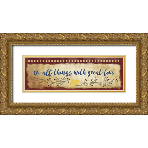 Do All Things Gold Ornate Wood Framed Art Print with Double Matting by Murdock, Ramona
