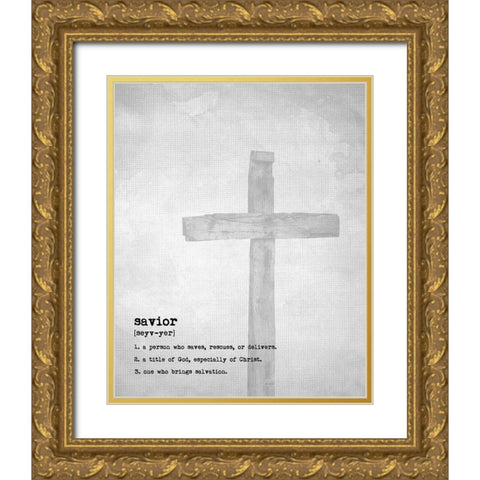 Savior II Gold Ornate Wood Framed Art Print with Double Matting by Murdock, Ramona