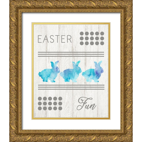 Easter Fun Gold Ornate Wood Framed Art Print with Double Matting by Murdock, Ramona