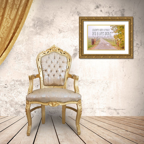 Country Style Gold Ornate Wood Framed Art Print with Double Matting by Murdock, Ramona