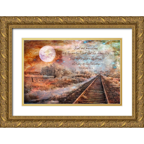 Marvelous Are Thy Works Gold Ornate Wood Framed Art Print with Double Matting by Murdock, Ramona
