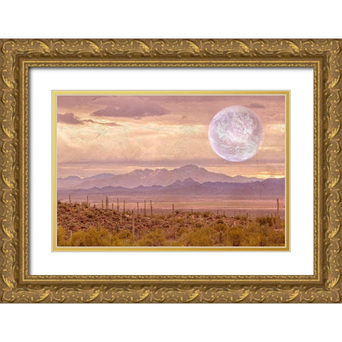 Another Place, Another Time Gold Ornate Wood Framed Art Print with Double Matting by Murdock, Ramona