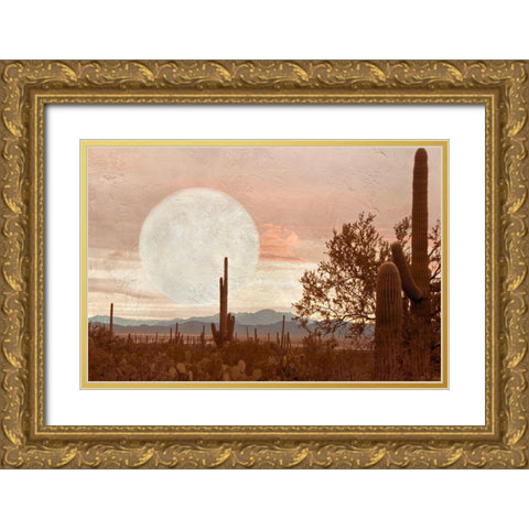 Desert Twilight Gold Ornate Wood Framed Art Print with Double Matting by Murdock, Ramona