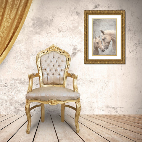 Us Textured Gold Ornate Wood Framed Art Print with Double Matting by Murdock, Ramona