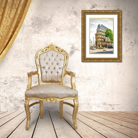Paris Corner Gold Ornate Wood Framed Art Print with Double Matting by Murdock, Ramona