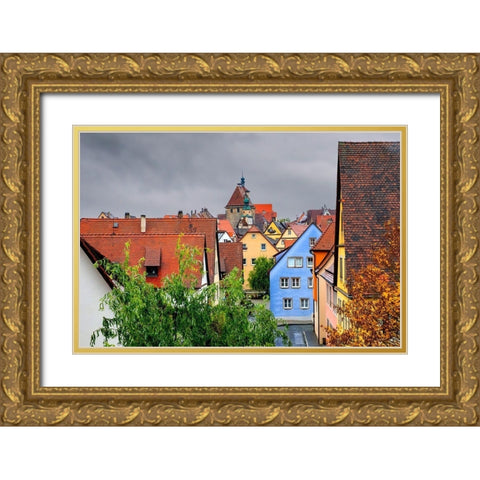 Rothenberg Cityscape Gold Ornate Wood Framed Art Print with Double Matting by Murdock, Ramona