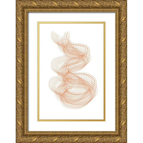 Abstract Birds I Gold Ornate Wood Framed Art Print with Double Matting by Murdock, Ramona