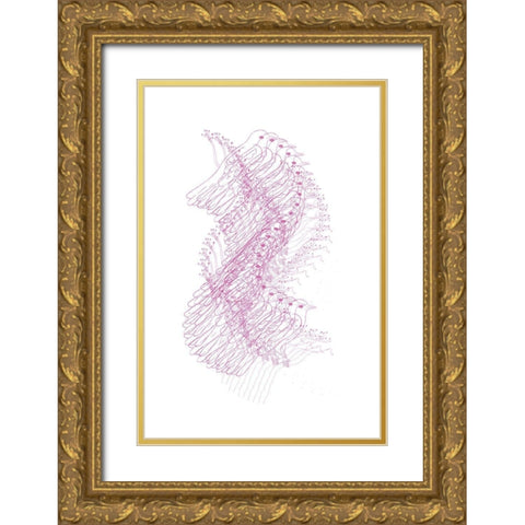 Abstract Birds II Gold Ornate Wood Framed Art Print with Double Matting by Murdock, Ramona