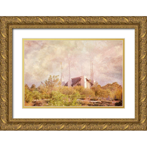 Las Vegas Temple II Gold Ornate Wood Framed Art Print with Double Matting by Murdock, Ramona