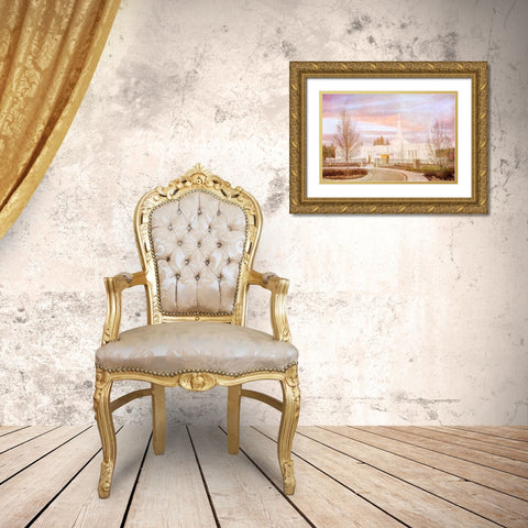 Spokane Temple II Gold Ornate Wood Framed Art Print with Double Matting by Murdock, Ramona