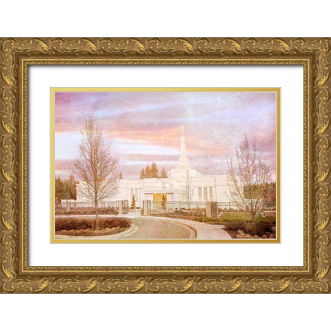 Spokane Temple II Gold Ornate Wood Framed Art Print with Double Matting by Murdock, Ramona