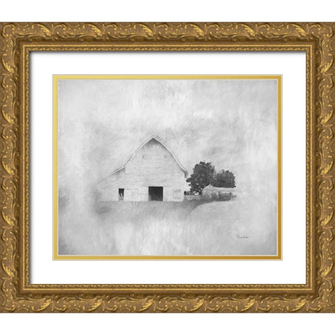 Family Barn II Gold Ornate Wood Framed Art Print with Double Matting by Murdock, Ramona