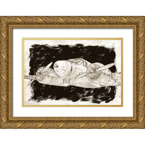 Flying High Gold Ornate Wood Framed Art Print with Double Matting by Murdock, Ramona