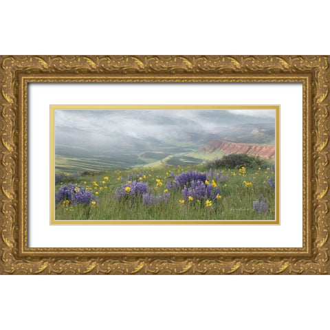 Misty Valley II Gold Ornate Wood Framed Art Print with Double Matting by Murdock, Ramona