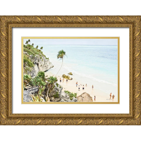 Tulum Beach I Gold Ornate Wood Framed Art Print with Double Matting by Murdock, Ramona