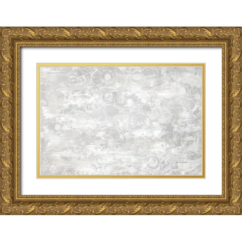 Frosty Abstract II Gold Ornate Wood Framed Art Print with Double Matting by Murdock, Ramona
