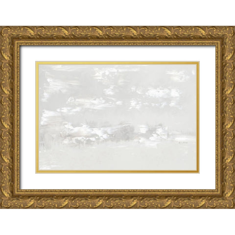 Neutral Abstract II Gold Ornate Wood Framed Art Print with Double Matting by Murdock, Ramona