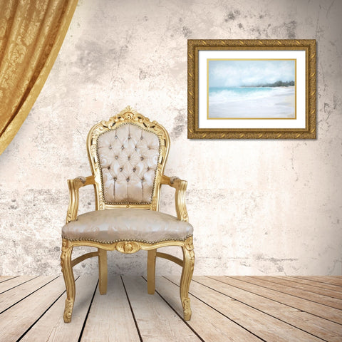 Windy Harbor Gold Ornate Wood Framed Art Print with Double Matting by Murdock, Ramona