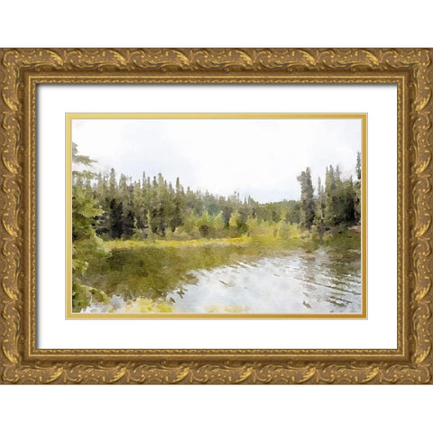 Mountain Paradise No. 2 Gold Ornate Wood Framed Art Print with Double Matting by Murdock, Ramona