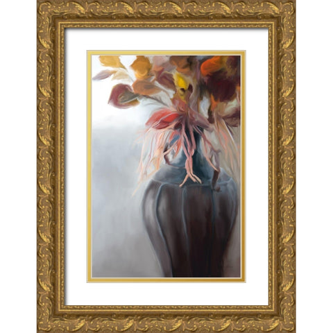 Autumn Bouquet II Gold Ornate Wood Framed Art Print with Double Matting by Murdock, Ramona