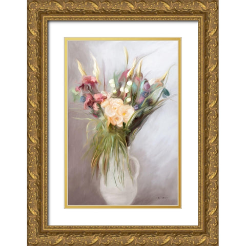 Ode to Autumn Gold Ornate Wood Framed Art Print with Double Matting by Murdock, Ramona