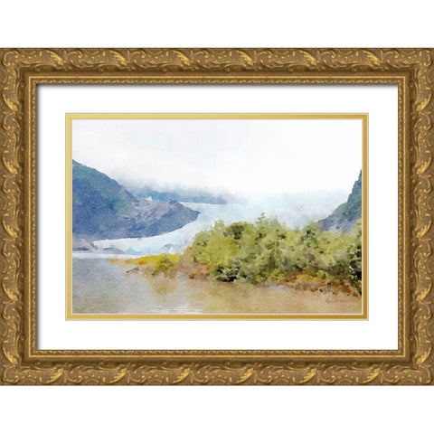 Glacier Harbor No. 1 Gold Ornate Wood Framed Art Print with Double Matting by Murdock, Ramona