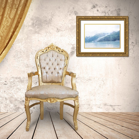 Indigo Bay No. 4 Gold Ornate Wood Framed Art Print with Double Matting by Murdock, Ramona