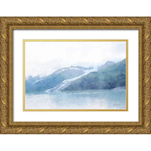 Indigo Bay No. 4 Gold Ornate Wood Framed Art Print with Double Matting by Murdock, Ramona