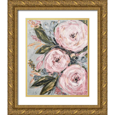 Garden Glories No. 1 Gold Ornate Wood Framed Art Print with Double Matting by Murdock, Ramona