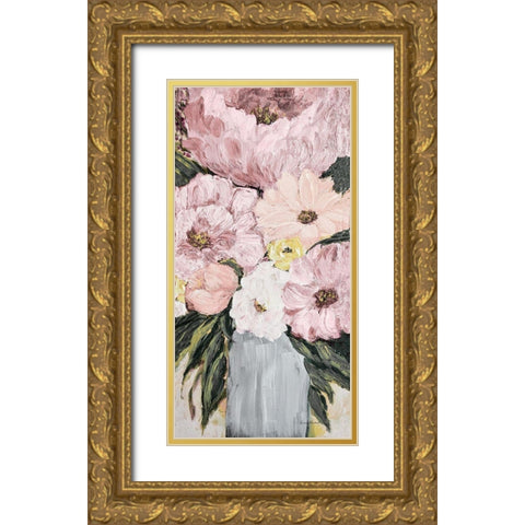 Garden Glories No. 4 Gold Ornate Wood Framed Art Print with Double Matting by Murdock, Ramona