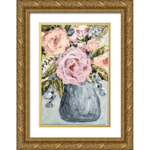 Garden Glories No. 8 Gold Ornate Wood Framed Art Print with Double Matting by Murdock, Ramona