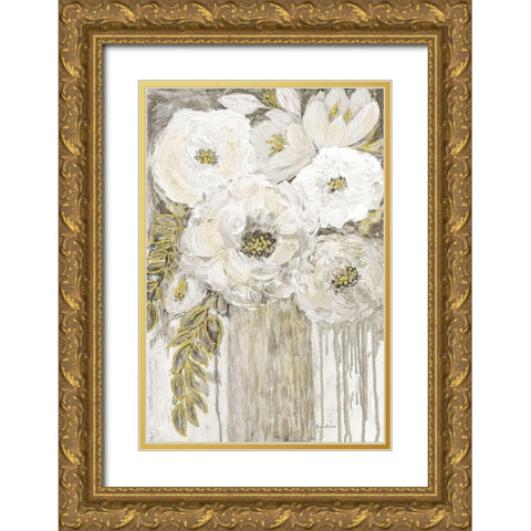 Gilded Lily No. 1 Gold Ornate Wood Framed Art Print with Double Matting by Murdock, Ramona