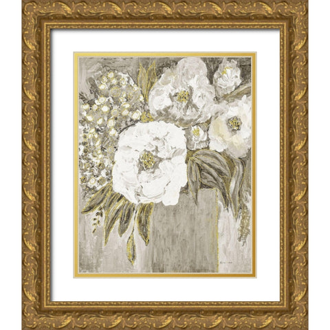 Golden Age Floral II Gold Ornate Wood Framed Art Print with Double Matting by Murdock, Ramona