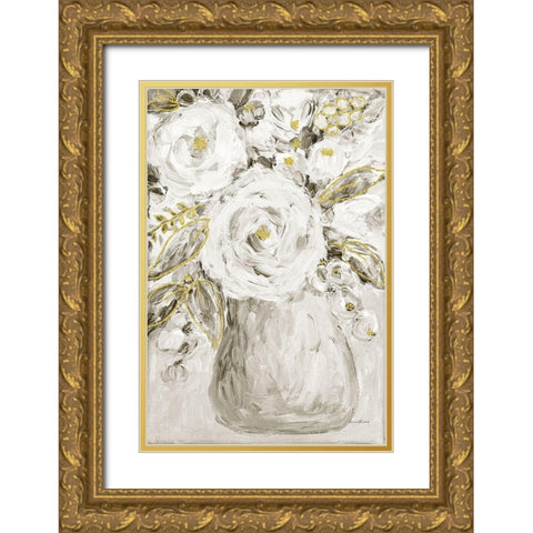 Golden Age Floral IV Gold Ornate Wood Framed Art Print with Double Matting by Murdock, Ramona