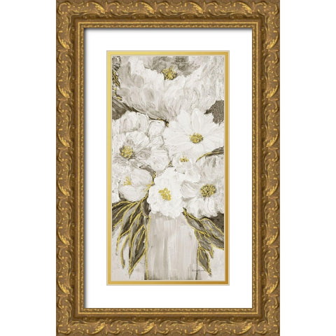 Golden Age Floral VI Gold Ornate Wood Framed Art Print with Double Matting by Murdock, Ramona