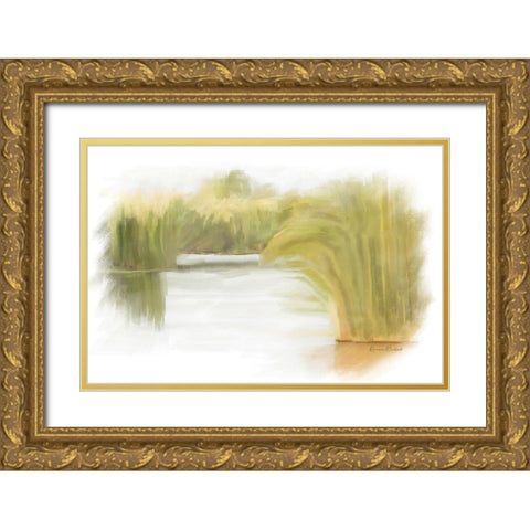 Marshy Wetlands II Gold Ornate Wood Framed Art Print with Double Matting by Murdock, Ramona