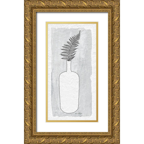 Fern in Vase I Gold Ornate Wood Framed Art Print with Double Matting by Murdock, Ramona