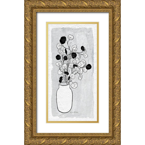 Ginkgo Branches Gold Ornate Wood Framed Art Print with Double Matting by Murdock, Ramona