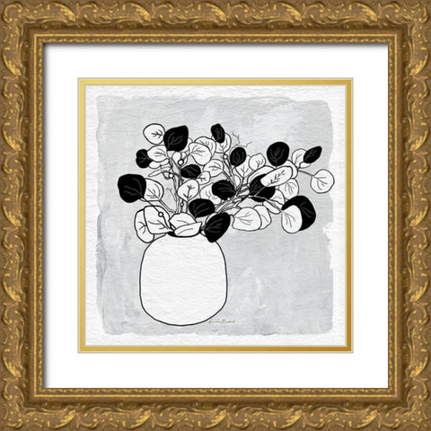 Ginkgo Branches II Gold Ornate Wood Framed Art Print with Double Matting by Murdock, Ramona