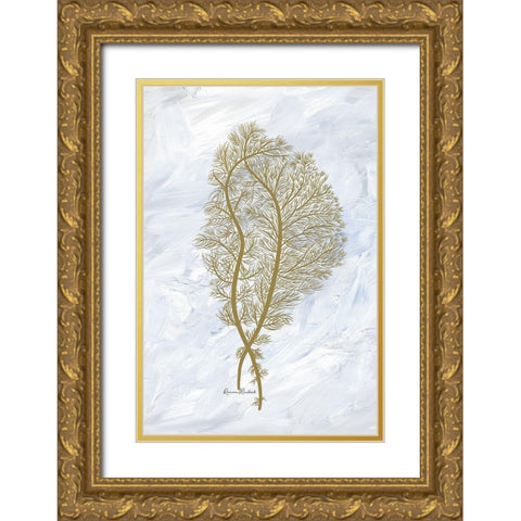 Feathery Sea Fern II Gold Ornate Wood Framed Art Print with Double Matting by Murdock, Ramona