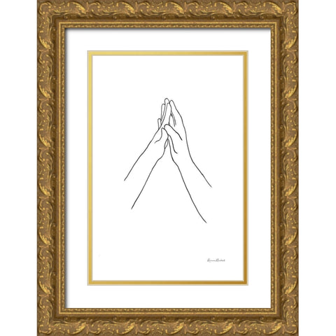 Hi Five Gold Ornate Wood Framed Art Print with Double Matting by Murdock, Ramona