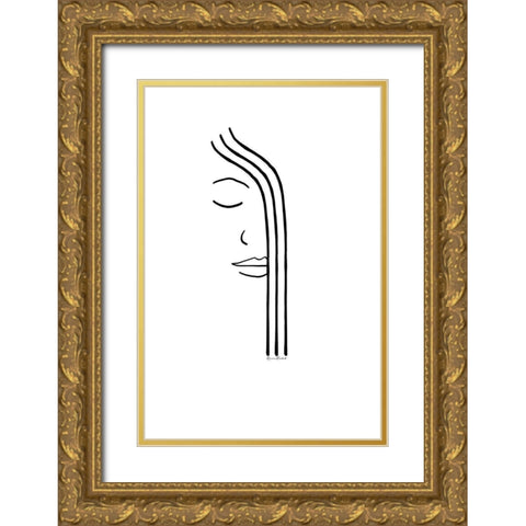 Hiding Faces II Gold Ornate Wood Framed Art Print with Double Matting by Murdock, Ramona