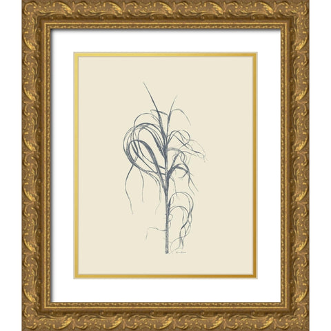 Dried Grasses IV Gold Ornate Wood Framed Art Print with Double Matting by Murdock, Ramona